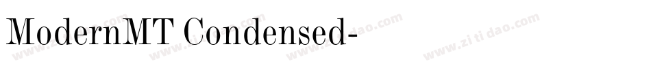 ModernMT Condensed字体转换
